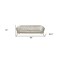 Homeroots 88" Beige Velvet Sofa With Gold Legs 488828 - alternate 3