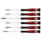 Bondhus Set 6 Insulated PrecisionGrip Slotted and Phillips Screwdrivers; 1/16, 5/64, 1/8, PH00, PH0 & PH1 1675804370 - alternate 1