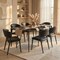 Leisuremod Aspen Collection Modern Dining Chair Black Frame in Black, 4PK ACBL51BL4 - alternate 3