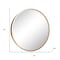 Homeroots 20" Black Metal Round Framed Accent Mirror 691623 - alternate 4