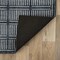 World Rug Gallery Bohemian Stripe Lines Washable Non Slip Runner Rug 2 ft x 8 ft Black WR68BLACK2X8 - alternate 3