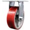 Service Caster 6 Inch Heavy Duty Red Poly on Cast Iron Rigid Caster with Roller Bearing SCC SCC-35R620-PUR-RS - alternate 1