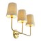 Jonathan Y Lila 26.5" 3-Light Traditional Coastal Scalloped Fabric Shade/Metal LED Vanity Light, Brass Gold/Brow JYL1609A - alternate 5