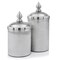 Homeroots Set of Two Silver Aluminum Tweed Decorative Canisters, 2PK 354646 - alternate 3