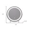 Homeroots 12" White Lighted Round Glass Framed Makeup Shaving Tabletop Mirror 565042 - alternate 5