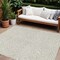 Homeroots 10' X 14' Beige And Linen Abstract Washable Indoor Outdoor Area Rug 598949 - alternate 1
