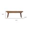Homeroots 47in Brown Solid Wood Storage Bench With Cabinet 718236 - alternate 3