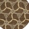 Homeroots 8' Brown And Beige Round Geometric Washable Indoor Outdoor Area Rug 613478 - alternate 3