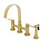 Kingston Brass Bridge Kitchen Faucet with Brass Sprayer, Brushed Brass KS8267DLBS - alternate 1