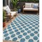 Homeroots 5' X 8' Teal Blue And Ivory Polka Dot Washable Indoor Outdoor Area Rug 614942 - alternate 1