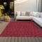 Homeroots 10' X 14' Red Black And Ivory Geometric Washable Indoor Outdoor Area Rug 596763 - alternate 2