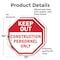 Signmission Keep Out Construction Personnel Onl, 10 inch X 10 inch, Vinyl Decal, 2PK OC-D-2PACK-10-68 - alternate 2