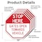Signmission Stop Here Gates Open Towards Vehicl, 10 inch X 10 inch, Aluminum Metal Signs, 5PK OC-A-5Pack-10-304 - alternate 2
