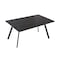 Homeroots 71" Black Sintered Stone and Steel Dining Table 543566 - alternate 2
