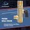 Clean Resources Brass Filter Ball Valve / Strainer, Dual Thread, 1/2M ; 1/4F x 1/2, 725PSI FBV-502550-D - alternate 2