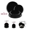 Smarty Had A Party Black Flat Round Disposable Plastic Dinnerware Value Set, 240PK 830-B-VP-CASE - alternate 3