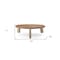 Homeroots 55" Brown and Gold Wood And Stainless Steel Round Coffee Table 372179 - alternate 3