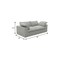 Homeroots 80" Light Gray Linen Blend Modular Sofa 714572 - alternate 2