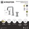 Kingston Brass Widespread Bathroom Faucet with Push Pop-Up Drain, Polished Chrome KS1411RNK - alternate 4
