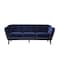 Homeroots 76" X 34" X 31" Blue Polyester Sofa 373972 - alternate 1
