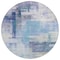 Homeroots 8' Blue Ivory And Gray Round Abstract Washable Indoor Outdoor Area Rug 602916 - alternate 2