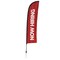 Showdown Displays 13 Ft  Premium Blade Sail Sign Kit (Double-Sided With Ground Spike Base) - Now Hiring Red Burst 908120-003 - alternate 1