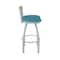 Holland Bar Stool Co Revelle 36in Swivel Extra Tall Bar Stool, Anodized Nickel Finish, Medium Back and Graph Tidal Seat 881 - alternate 4