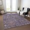 Homeroots 3' X 5' Eggplant Terra Cotta And Green Floral Washable Indoor Outdoor Area Rug 605265 - alternate 4