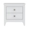 Homeroots 24" White Wood Two Drawer Nightstand 478277 - alternate 1
