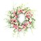 Homeroots 23" Pink and Green Artificial Peony Wreath 516105 - alternate 1