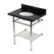 Kingston Brass 30-Inch Black Granite Console Sink with Brass Legs and Shelf, 8-Inch, 3-Hole KVPK30KBB6 - alternate 1