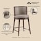 Manhattan Comfort Evalyn Counter Stool  in Taupe - Set of 2 2-CS021-TP - alternate 4