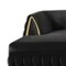 Homeroots Black Velvet U Shaped Sofa and Chaise Sectional With Toss Pillows 643882 - alternate 4