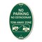 Signmission No Parking - No Estacionar Tow - Away Zone W, 12 In X 18 In Architectural, Heavy Gauge Aluminum A-OV-G-1218-23804 - alternate 1