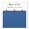 Pendaflex Recycled Colored File Folders, 1/3-Cut Tabs: Assorted, Letter Size, 1" Expansion, Dark Blue, 25PK 1007008 - alternate 2