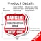 Signmission Construction Area Shield Sign Danger! Un, 18 inch X 18 inch, Plastic Sign, 2PK SHI-P-2PACK-18-373 - alternate 2