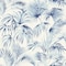 Chesapeake Manaus Blue Palm Frond Wallpaper 4071-71016 - alternate 1