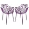 Leisuremod Modern Devon Aluminum Armchair, Purple, 2PK DCA23PU2 - alternate 1