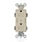 Leviton Straight Blade Receptacle, 5-15R, 15 A, 125V AC, Surface Mount, Self-Grounded MT162-2I - alternate 1