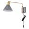 Jonathan Y Max 20.5" Swing Arm 1-Light Modern Midcentury Iron USB Charging Port LED Sconce, Grey/Brass Gold JYL1303C - alternate 4