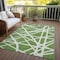 Homeroots 3' X 5' Green And Ivory Geometric Washable Indoor Outdoor Area Rug 600444 - alternate 3