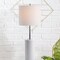Jonathan Y Aksel 25.5" Marble LED Table Lamp, White/Chrome JYL2007A - alternate 5