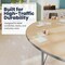 Flash Furniture Commercial Adjustable Height Kidney Activity Table with Locking Casters-LT NAT XU-A4872-KIDNY-LTNAT-T-P-CAS-GG - alternate 5