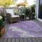 Homeroots 5' X 8' Purple Mint Green And Ivory Abstract Washable Indoor Outdoor Area Rug 618203 - alternate 6