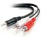 C2G 3FT VALUE SERIES&TRADE; ONE 3.5MM STEREO MALE TO TWO RCA STEREO MALE Y-CABLE 39942 - alternate 1