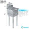 Amgood 18 in. x 18.5 in. Stainless Steel Utility  Sink With 15 in. x 15 in. x 13 in. Bowl AMG SINK S1C-UT-151513-NF-Z - alternate 3