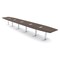 Skutchi Designs 22 Person Conference Table With Power Unit | 22' Boat Table | Harmony Series HAR-BOT-48X264-T-H3041-ESIL - alternate 1