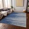Homeroots 3' X 5' Navy Blue Gray And Ivory Striped Washable Indoor Outdoor Area Rug 597265 - alternate 3