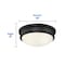 Westinghouse Two-Light Indoor Flush-Mnt Ceiling Fxtre Meadowbrook Mtt Blk Frstd Gls 6324100 - alternate 3