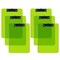 Davis Group Plastic Clipboard, Flat Clip, Transparent Neon Green, 6PK 4833-24-06 - alternate 1